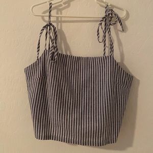 Brandy Melville striped tie up tank top.